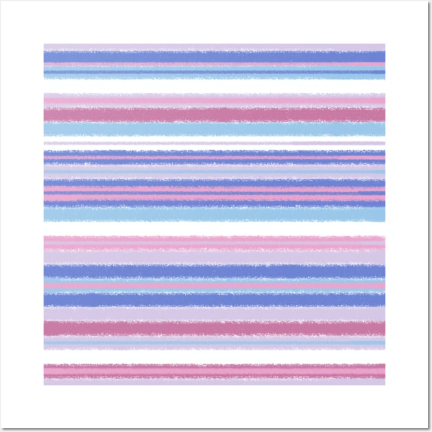 Bigender grunge stripes Wall Art by TooCoolUnicorn